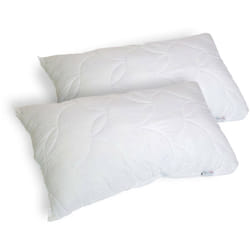 Talamo Italia - Set di 2 guanciali Salvia, Cuscino per letto, Poggiatesta imbottito, Cuscinetto per camera da letto, Made in Italy, 73x44 h14 cm,