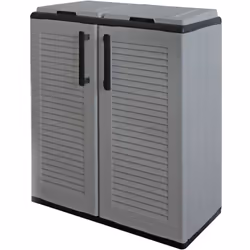 PATTUMIERA - Cestino portarifiuti, Bidone per raccolta differenziata 2 ante, 100% Made in Italy, Finitura righe, 68x37h84 cm, ...