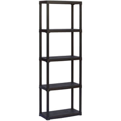Dmora - Armadio da esterno Aurelian, Scaffale outdoor, Armadio balcone multiuso, Armadietto da esterno, 100% Made in Italy, Antracite, 60x30h176 cm