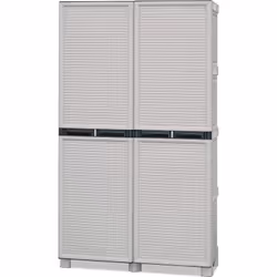 ARMADIO DA ESTERNO - Mobile multiuso, Armadio per lavanderia, Armadietto outdoor, 100% Made in Italy, Grigio chiaro, 100x39h1 ...