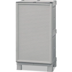 Armadio da esterno Arlinda, Mobile outdoor, Armadio balcone multiuso, Armadietto outdoor, 100% Made in Italy, Grigio chiaro, 50x39h92 cm - Dmora