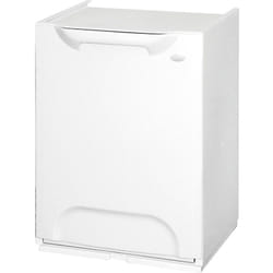 Dmora - Pattumiera Dorothy, Cestino portarifiuti, Bidone per raccolta differenziata, Cestino spazzatura, 100% Made in Italy, 34x29h47 cm, Bianco