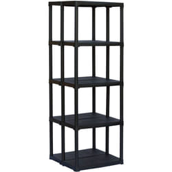 Armadio da esterno Aurelian, Scaffale outdoor, Armadio balcone multiuso, Armadietto da esterno, 100% Made in Italy, Antracite, 60x59h176 cm - Dmora