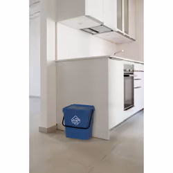 Cassonetto in polipropilene per raccolta Fosca, Contenitore per rifiuti da 30l, 100% Made in Italy, cm 40x31h39, colore Blu