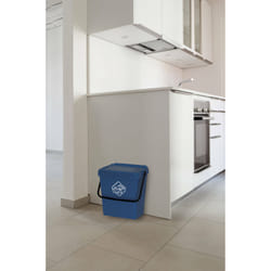 Cassonetto in polipropilene per raccolta Fosca, Contenitore per rifiuti da 30l, 100% Made in Italy, cm 40x31h39, colore Blu