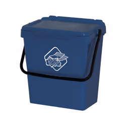 Cassonetto in polipropilene per raccolta Fosca, Contenitore per rifiuti da 30l, 100% Made in Italy, cm 40x31h39, colore Blu
