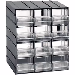 ARMADIO MULTIUSO 2 ANTE - Armadietto porta minuteria, Mobile per contenitori portautensili, 100% Made in Italy, 19x15h23 cm, ...