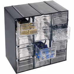 ARMADIO MULTIUSO 2 ANTE - Armadietto porta minuteria, Mobile per contenitori portautensili, 100% Made in Italy, Antracite, 19 ...