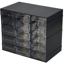 Armadio multiuso 2 ante Adorata, Armadietto porta minuteria, Mobile per contenitori portautensili, 100% Made in Italy, Antracite, 23x14h19 cm - Dmora