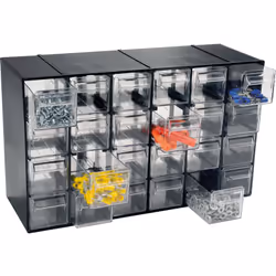ARMADIO MULTIUSO 2 ANTE - Armadietto porta minuteria, Mobile per contenitori portautensili, 100% Made in Italy, Antracite, 38 ...