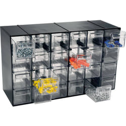Armadio multiuso 2 ante Adorata, Armadietto porta minuteria, Mobile per contenitori portautensili, 100% Made in Italy, Antracite, 38x14h23 cm - Dmora
