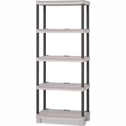 ARMADIO DA ESTERNO - Scaffale outdoor, Armadio balcone multiuso a 3 ripiani, 100% Made in Italy, 70x35h172 cm, Grigio chiaro  ...