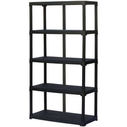 Dmora - Armadio da esterno Aurelian, Scaffale outdoor, Armadio balcone multiuso, Armadietto da esterno, 100% Made in Italy, Antracite, 100x40h176 cm
