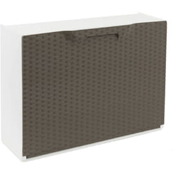 Scarpiera Aseo, Porta scarpe salvaspazio , Scarpiera da ingresso , Armadio scarpiera a 1 anta, 100% Made in Italy, 51x17h40 cm, Tortora e Bianco