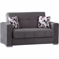 DIVANO LETTO 2 POSTI - Divano contenitore lineare, Sofà da soggiorno in tessuto imbottito con apertura click-clack, 160x85h91 ...