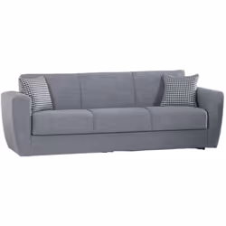 DIVANO LETTO 3 POSTI - Divano letto contenitore lineare, Sofà da soggiorno apertura click-clack, 223x84xh80 cm, Grigio.PRATIC ...