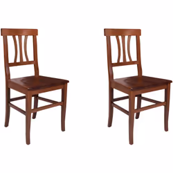 SET DI 2 SEDIE - Seduta indoor, Sedia in legno massello, Poltrona multiuso, 45x44 h89 cm, Noce. STRUTTURA E UTILIZZO - Questa ...
