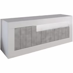 MOBILE PORTA TV - Credenza da soggiorno, Armadio basso per TV, Base parete attrezzata, Made in Italy, 138x42 h56 cm, Bianco l ...