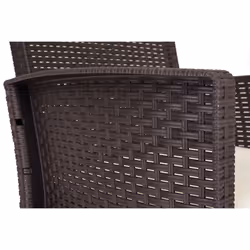 Salottino da esterno Armin, Set da giardino con cuscini, Salottino effetto rattan, 100% Made in Italy colore Marrone - Vista aggiuntiva 4