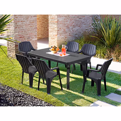 Tavolo da esterno Anatre, Tavolo rettangolare, Tavolo allungabile da giardino o da bar, 100% Made in Italy, Cm 160-220x90h74, ...