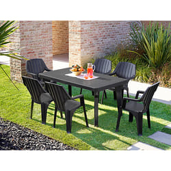 Tavolo da esterno Anatre, Tavolo rettangolare, Tavolo allungabile da giardino o da bar, 100% Made in Italy, Cm 160-220x90h74, Antracite
