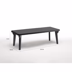 Tavolo da esterno Anatre, Tavolo rettangolare, Tavolo allungabile da giardino o da bar, 100% Made in Italy, Cm 160-220x90h74, Antracite