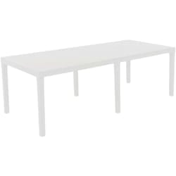Tavolo da esterno Susa, Tavolo rettangolare allungabile da pranzo, Tavolo da giardino estensibile, 100% Made in Italy, 150x90h72 cm, Bianco, con
