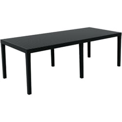 Tavolo da esterno Arabesch, Ripiano rettangolare allungabile da pranzo, Tavolo da giardino estensibile, 100% Made in Italy, 150x90h72 cm, Antracite