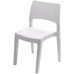 SEDIA DA ESTERNO - Sedia per tavolo da pranzo, Poltrona outdoor, Seduta da giardino, 100 % Made in Italy, 50x51h82 Cm, Bianco ...
