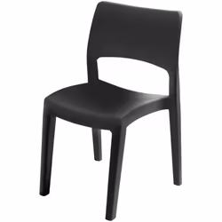 SEDIA DA ESTERNO - Sedia per tavolo da pranzo, Poltrona outdoor, Seduta da giardino, 100 % Made in Italy, 50x51h82 Cm, Antrac ...
