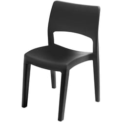 Sedia da esterno Zircone, Sedia per tavolo da pranzo, Poltrona outdoor, Seduta da giardino, 100 % Made in Italy, 50x51h82 Cm, Antracite - Dmora