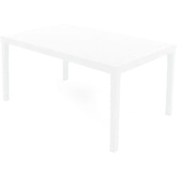 Tavolo da esterno Askia, Ripiano rettangolare da pranzo, Tavolo da giardino multiuso, 100% Made in Italy, 150x90h72 Cm, Bianco - Dmora