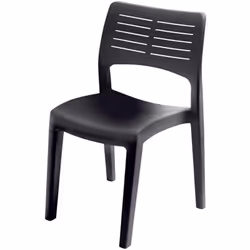 SEDIA DA ESTERNO - Seduta da giardino, Sedia per tavolo da pranzo, Poltrona outdoor, 100 % Made in Italy, 50x51h82 Cm, Antrac ...
