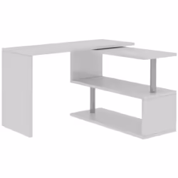 SCRIVANIA - Scrittoio angolare porta PC, Tavolo multiuso per ufficio, Scrivania salvaspazio multiposizione, 100% Made in Ital ...