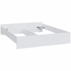 LETTO MATRIMONIALE - Giroletto matrimoniale, Struttura per camera da letto adatta a materasso 190x160, 166x196h40 cm, Bianco. ...