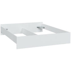 Letto matrimoniale Adia, Giroletto matrimoniale, Struttura per camera da letto adatta a materasso 190x160, 166x196h40 cm, Bianco - Dmora