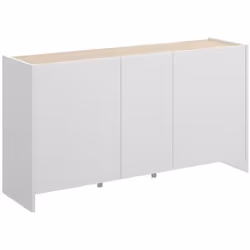 CREDENZA CALINO - Buffet da soggiorno, Madia moderna da salotto a 3 ante, 138x42h76 cm, Bianco e Rovere. STRUTTURA E UTILIZZO ...
