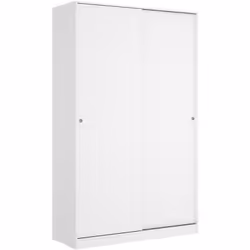 GUARDAROBA DENALI - Mobile appendiabiti per camera da letto, Armadio a 2 ante scorrevoli, 120x50h204 cm, Bianco. STRUTTURA E  ...
