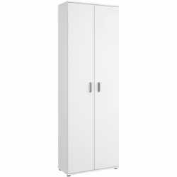 ARMADIO MULTIUSO 2 ANTE - Mobile multifunzione portaoggetti, Guardaroba porta scarpe, 61x35h190 cm, Bianco.STRUTTURA E UTILIZ ...