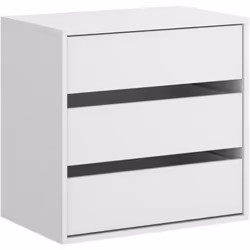 CASSETTIERA - Settimanale per interno armadio, Comò per camera da letto con 3 cassetti, 60x40h60 cm, Bianco. STRUTTURA E UTIL ...