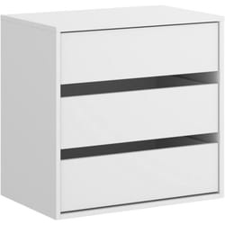 Cassettiera Ackerman, Settimanale per interno armadio, Comò per camera da letto con 3 cassetti, 60x40h60 cm, Bianco - Dmora