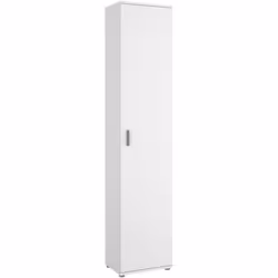 ARMADIO MULTIUSO 1 ANTA - Mobile multifunzione portaoggetti, Armadio alto porta scarpe, 39x35h190 cm, Bianco.STRUTTURA E UTIL ...