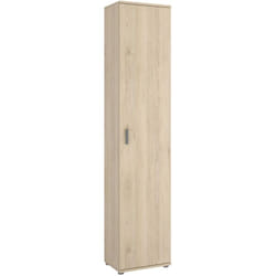 Dmora - Armadio multiuso 1 anta Arrow, Mobile multifunzione portaoggetti, Armadio alto porta scarpe, 39x35h190 cm, Rovere