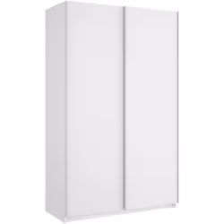 GUARDAROBA 2 ANTE - Mobile appendiabiti per camera da letto, Armadio a 2 ante scorrevoli, 120x65h204 cm, Bianco.STRUTTURA E U ...