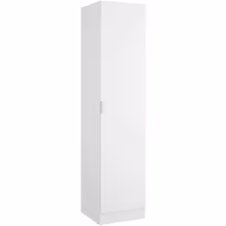 ARMADIO MULTIUSO 1 ANTA - Mobile appendiabiti per camera da letto, Armadio multifunzione, 41x52h184 cm, Bianco.STRUTTURA E UT ...