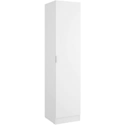 Armadio multiuso 1 anta Nxy, Mobile appendiabiti per camera da letto, Armadio multifunzione, 41x52h184 cm, Bianco - Dmora