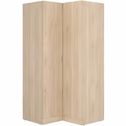 GUARDAROBA 2 ANTE - Mobile angolare per camera da letto, Armadio appendiabiti ad angolo, 91x93h184 cm, Rovere.STRUTTURA E UTI ...