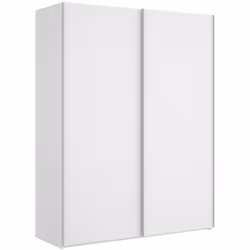 GUARDAROBA 2 ANTE - Mobile appendiabiti per camera da letto, Armadio multiuso, 150x65h204 cm, Bianco lucido.STRUTTURA E UTILI ...
