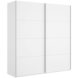 Guardaroba 2 ante Alias, Mobile appendiabiti per camera da letto, Armadio multiuso, 180x65h204 cm, Bianco lucido - Dmora