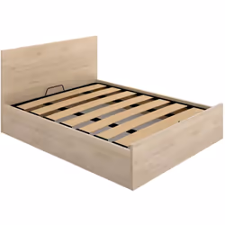 LETTO MATRIMONIALE - Sommier giroletto rete inclusa, Struttura letto contenitore per materasso di 150x190 cm, 197x158h95 cm, ...
